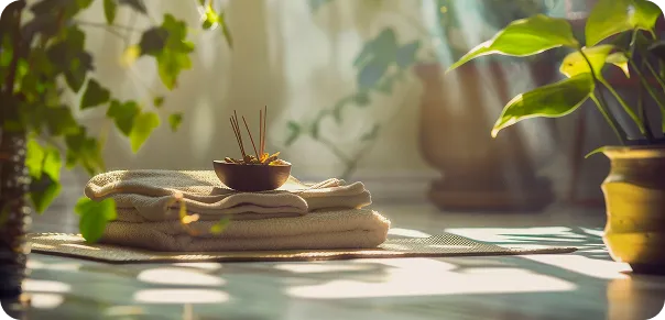 still life yoga equipment - Hawan Yoga